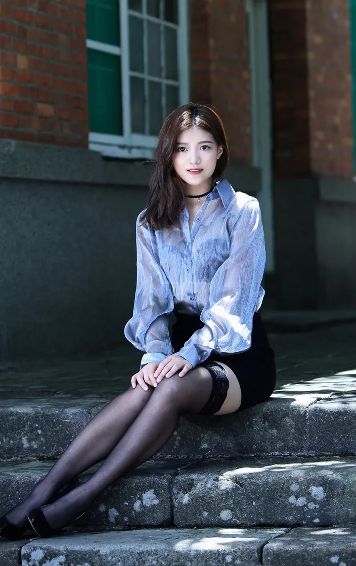 [Mzsock] NO.142 Chen Yifei OL black silk high heels beautiful legs street photography#[59P]-5