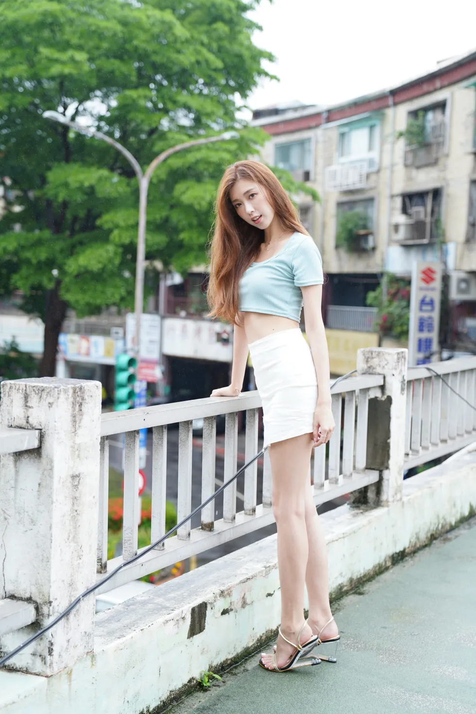 [Mzsock] NO.129 Liao Tingqi’s midriff-revealing short skirt shows off her beautiful legs street photography#[99P]-3