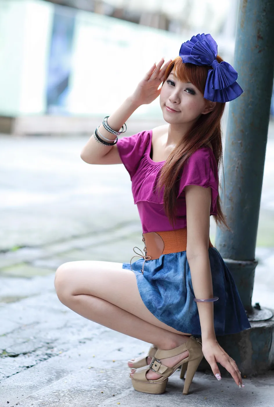 [Mzsock] NO.206 Xiaowen short skirt with cool and beautiful legs street photography#[52P]-5