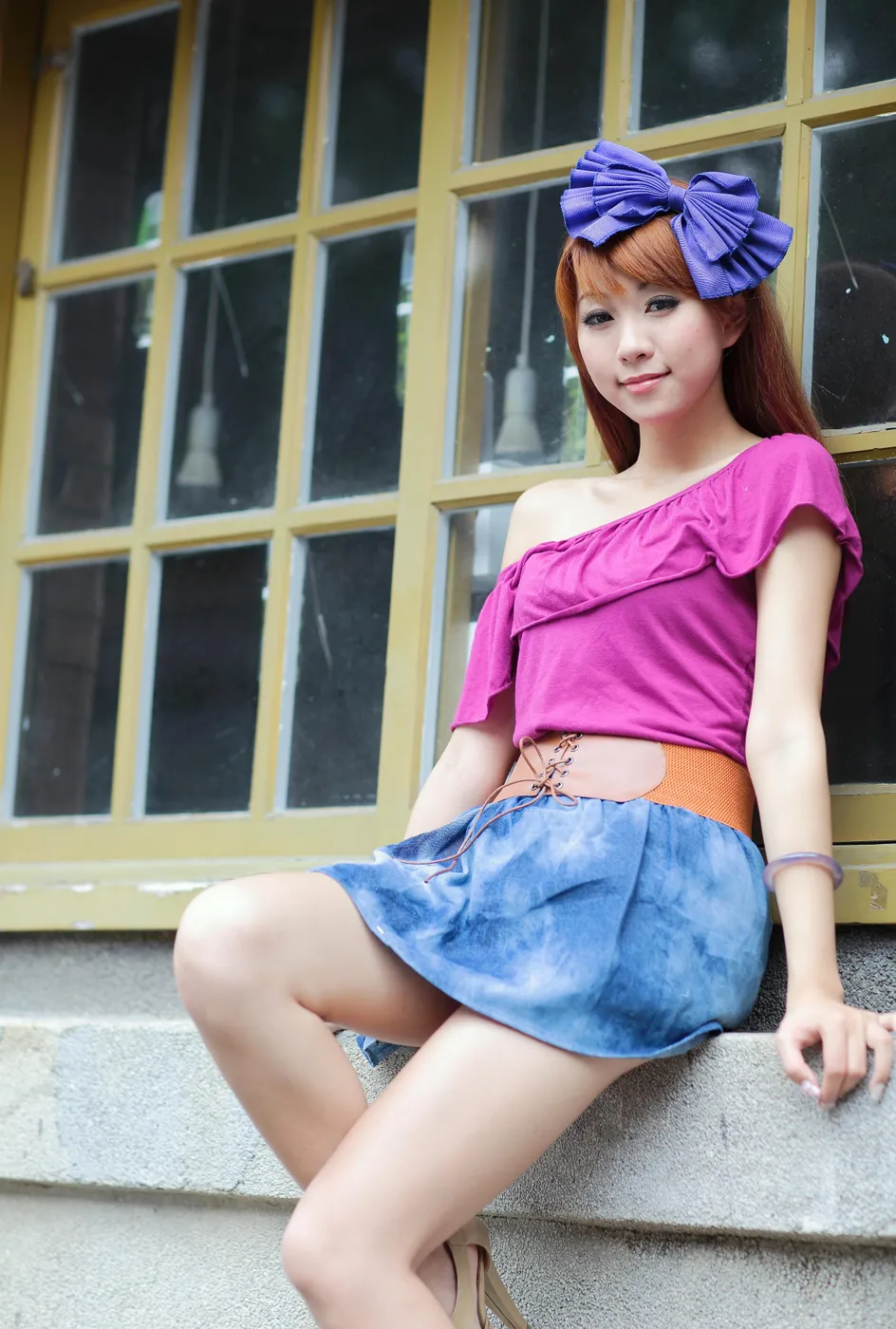 [Mzsock] NO.206 Xiaowen short skirt with cool and beautiful legs street photography#[52P]-1