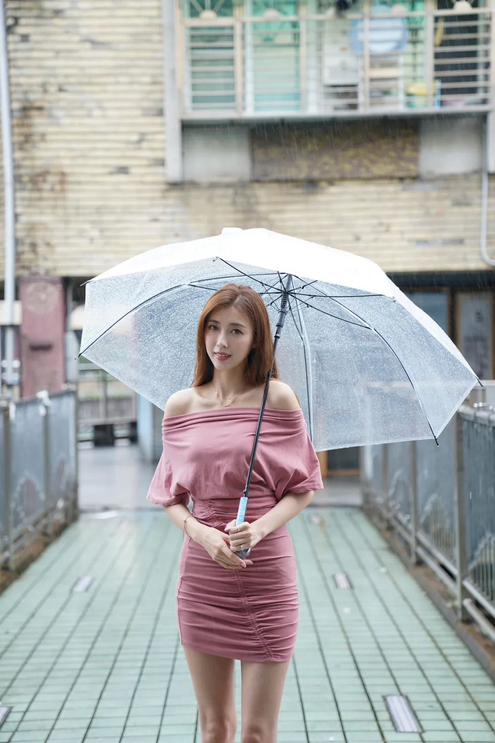 [Mzsock] NO.130 Liao Tingqi, off-shoulder dress and short skirt, cool and beautiful legs street photography#[100P]-6