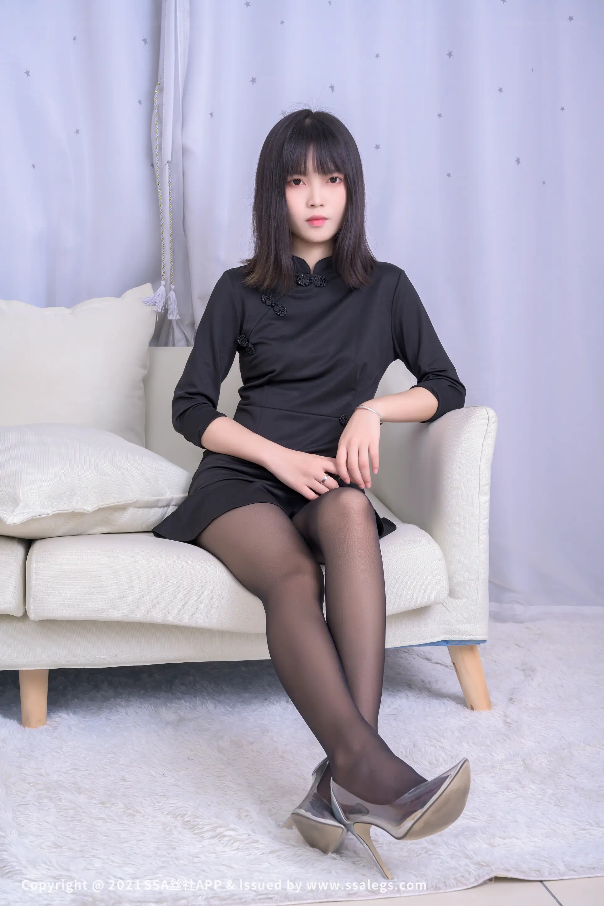 [Mzsock] NO.726 Leg model Dandan’s beautiful legs in black stockings (Part 1) silk club#[119P]-1