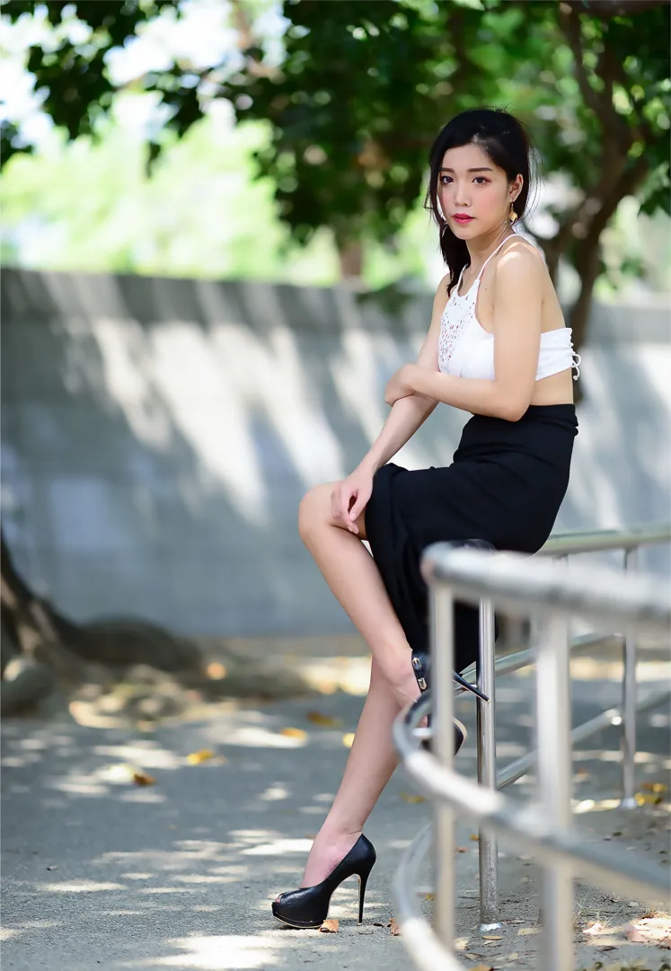 [Mzsock] NO.162 Sasha belly-baring high-cut long skirt with high heels and beautiful legs street photography#[105P]-2