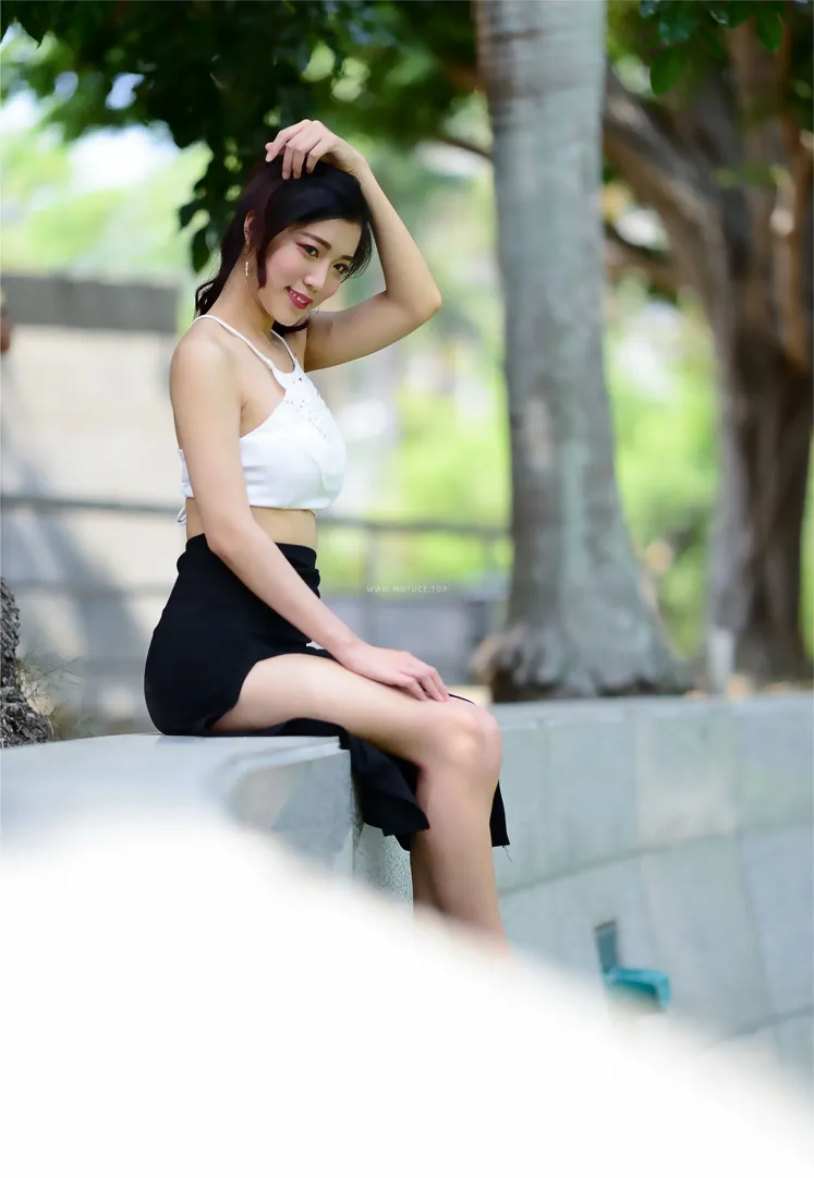 [Mzsock] NO.162 Sasha belly-baring high-cut long skirt with high heels and beautiful legs street photography#[105P]-5