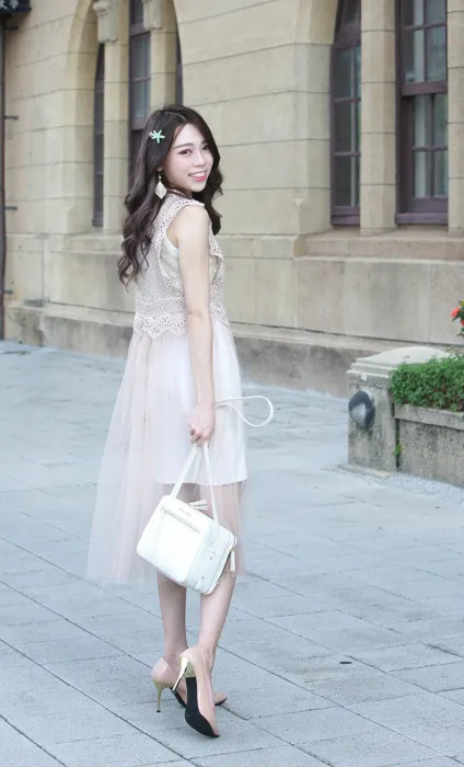 [Mzsock] NO.097 Lin Zhirong small dress high heels beautiful legs outdoor shot street photography#[88P]-4