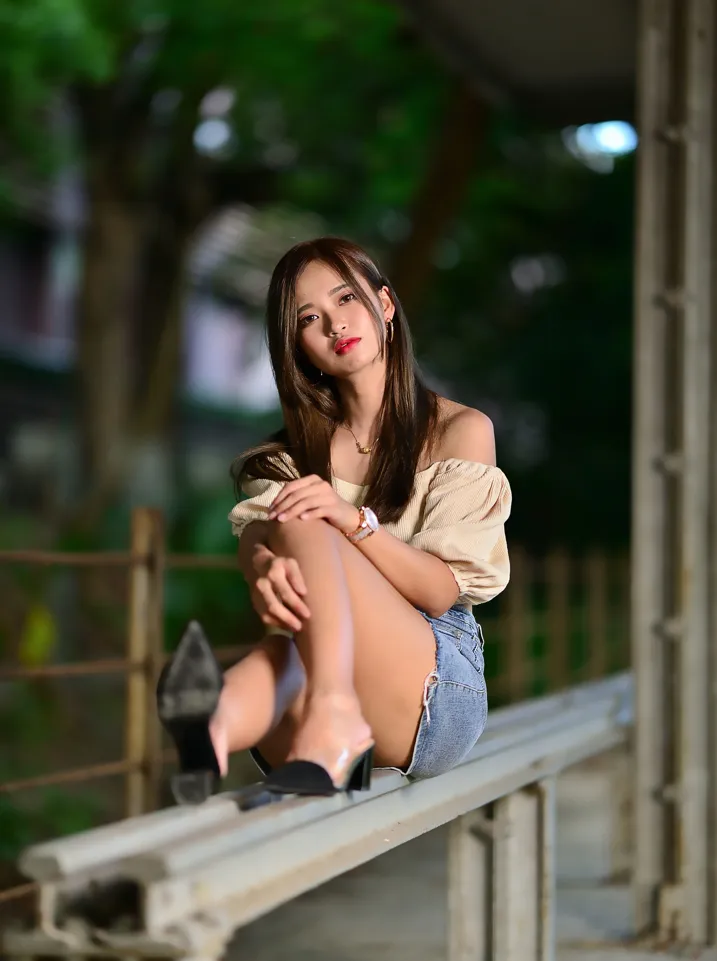 [Mzsock] NO.203 Xu Xiaozhen denim short skirt, high heels and beautiful legs street photography#[73P]-2