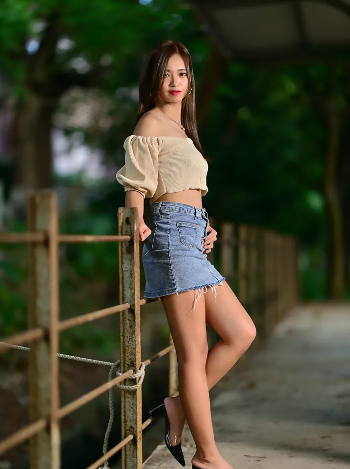 [Mzsock] NO.203 Xu Xiaozhen denim short skirt, high heels and beautiful legs street photography#[73P]-8