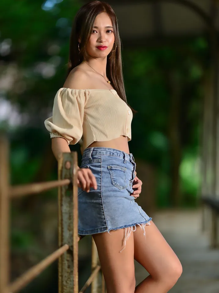 [Mzsock] NO.203 Xu Xiaozhen denim short skirt, high heels and beautiful legs street photography#[73P]-10