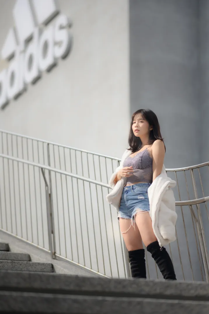 [Mzsock] NO.215 YoYo denim shorts and boots street photography#[105P]-7