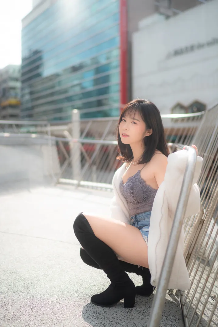 [Mzsock] NO.215 YoYo denim shorts and boots street photography#[105P]-5