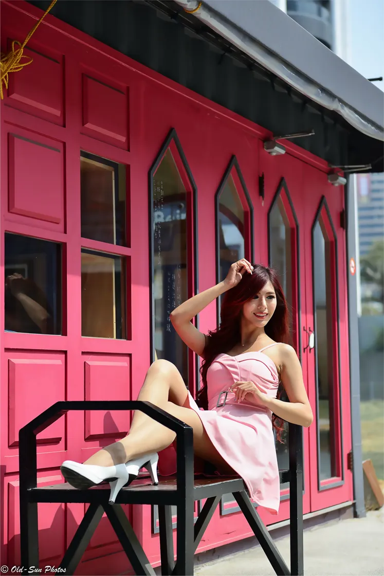 [Mzsock] NO.155 Gao Xuan pink dress, short skirt, stockings, high heels and beautiful legs street photography#[82P]-7