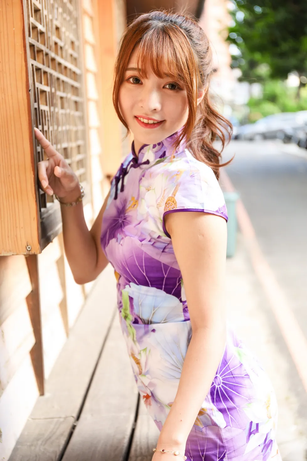 [Mzsock] NO.136 Shiang Min cheongsam high heels beautiful legs street photography#[50P]-8