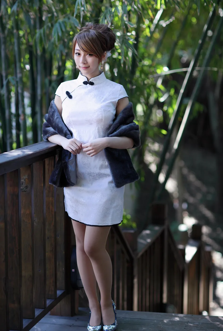 [Mzsock] NO.212 Xiaoyou short cheongsam, stockings, high heels and beautiful legs street photography#[78P]-7