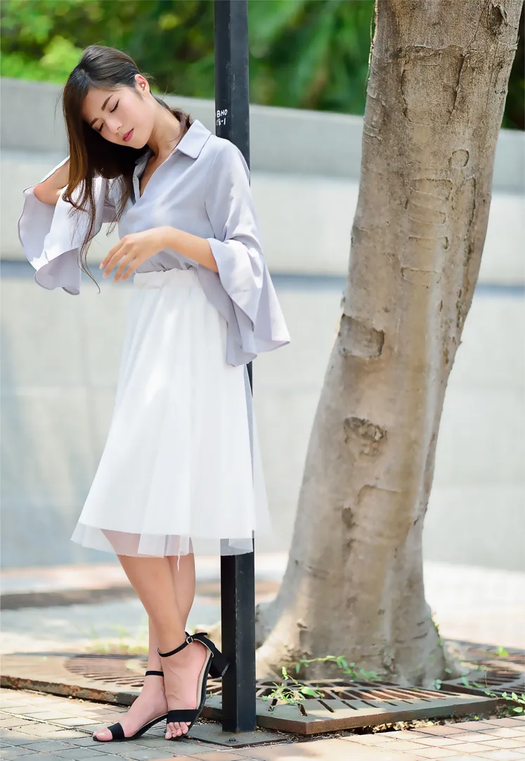 [Mzsock] NO.145 Fang Weizhen’s elegant long skirt with high legs street photography#[105P]-2