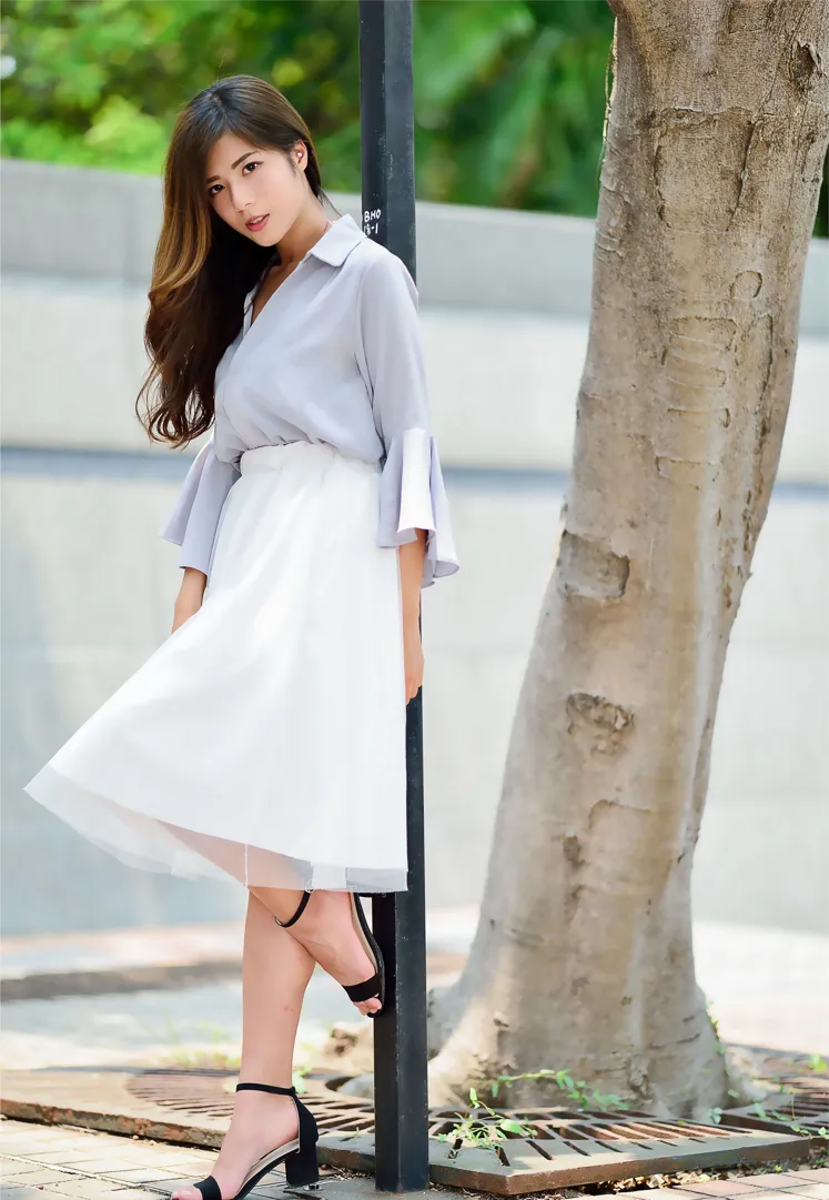 [Mzsock] NO.145 Fang Weizhen’s elegant long skirt with high legs street photography#[105P]-6