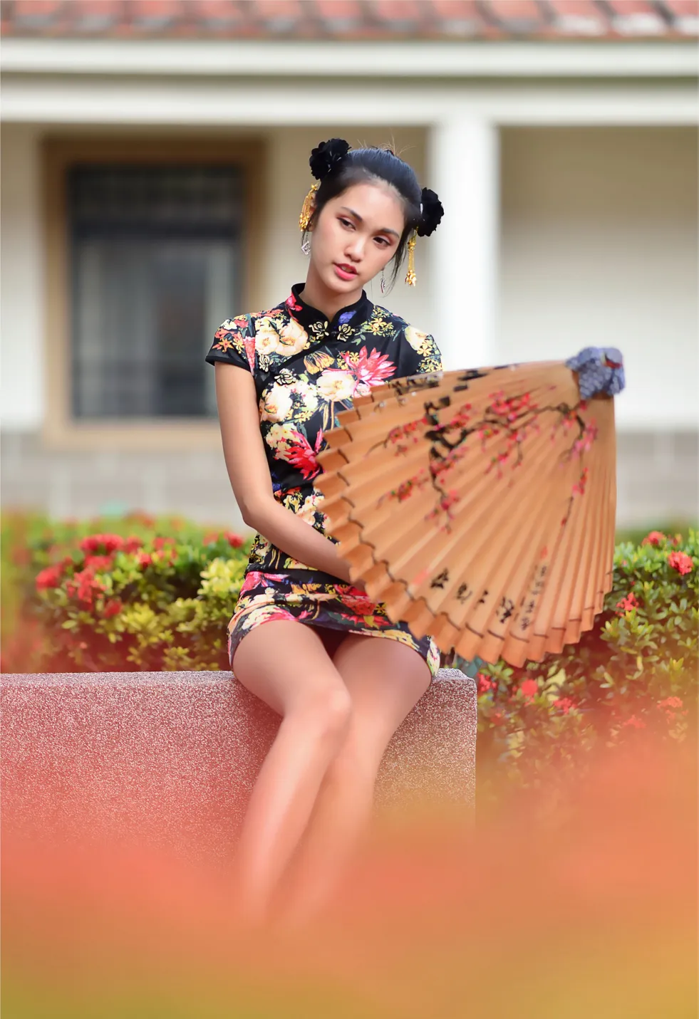 [Mzsock] NO.191 Chen Mengxin short cheongsam high heels beautiful legs street photography#[100P]-6