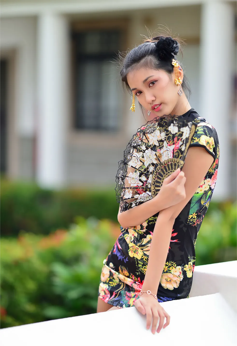 [Mzsock] NO.191 Chen Mengxin short cheongsam high heels beautiful legs street photography#[100P]-4