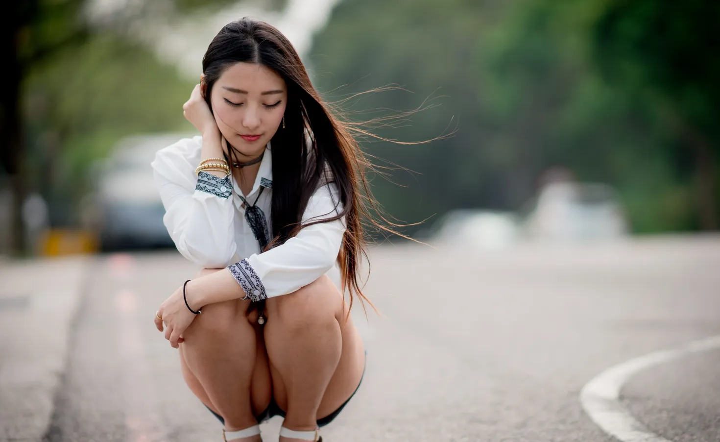 [Mzsock] NO.193 Wu Caijie short skirt, hot pants, high heels and beautiful legs street photography#[67P]-9